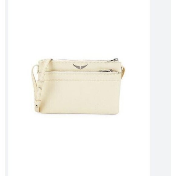 ZADIG & VOLTAIRE Stella wings leather women's crossbody + pouch DEFECTIVE - Picture 1 of 15